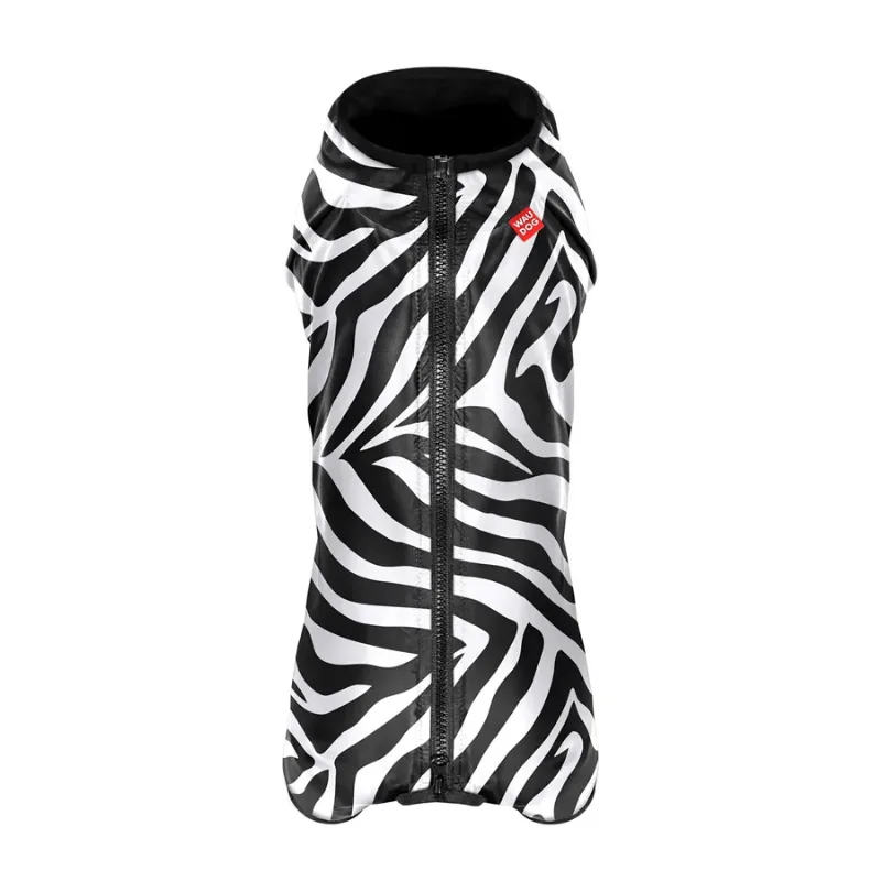 Вітровка для собак «Зебра», L50 WAUDOG Clothes Dog Windbreaker Zebra
