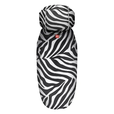 Дощовик-накидка з капюшоном для собак «Зебра», S WAUDOG Clothes Dog Raincoat Zebra
