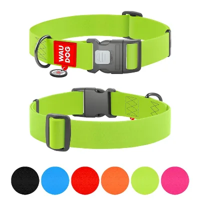 Нашийник для собак водостійкий, пластикова пряжка, XXL, салатовий WAUDOG Waterproof Collar