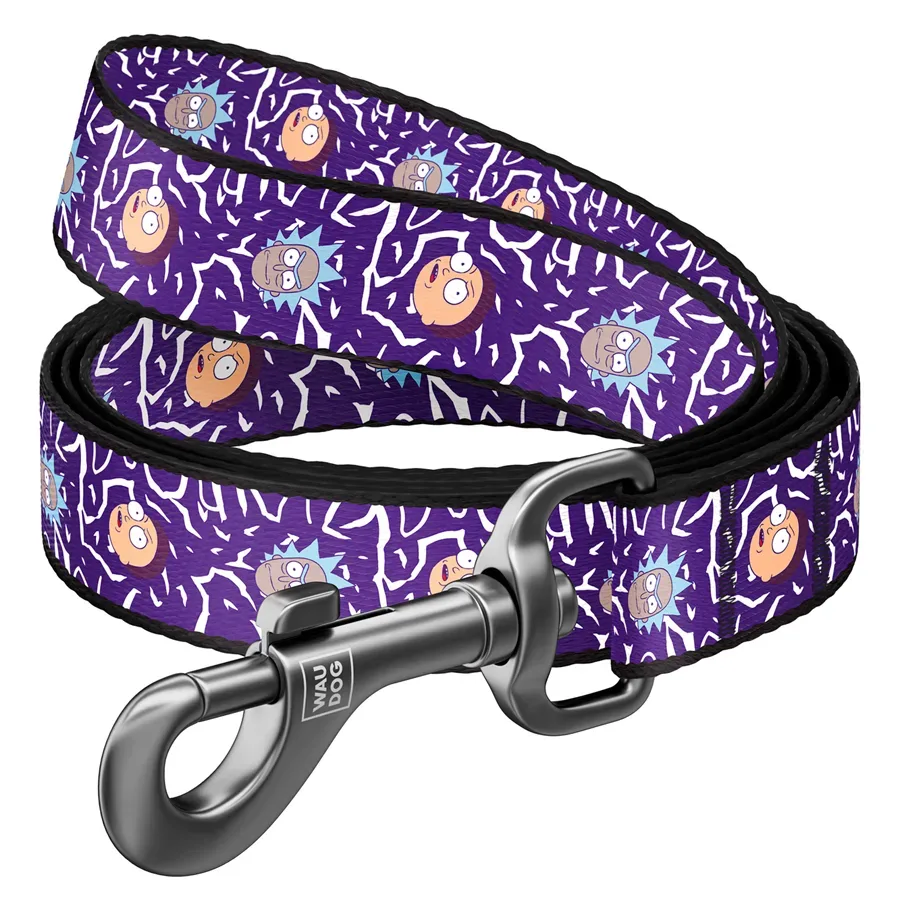 Повідець для собак нейлоновий «Рік та Морті 2», L-XXL WAUDOG Nylon Leash Rick and Morty 2