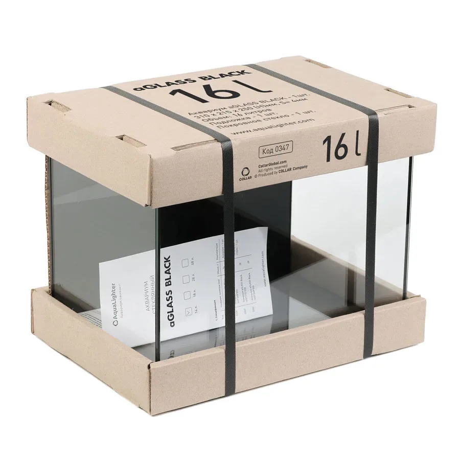 Акваріум aGLASS Black 16л (31*21.5*25) AquaLighter aGlass Aquarium