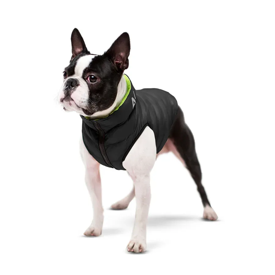 Курточка для собак двостороння, M47, салатово-чорна AiryVest Dog Jacket