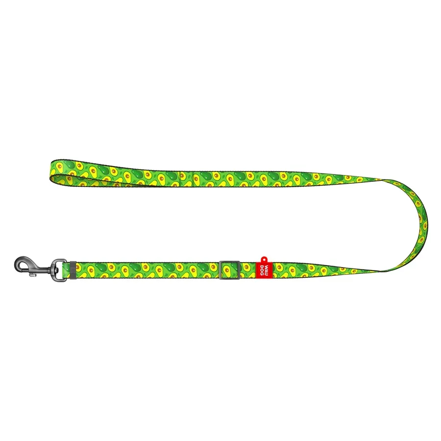 Повідець для собак нейлоновий, регульований «Авокадо», M WAUDOG Nylon Leash Avocado