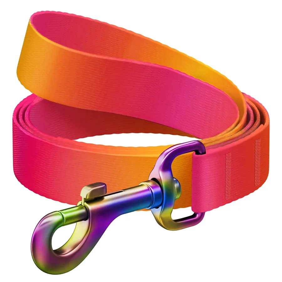 Поводок для собак нейлоновый, градиент, L-XXL, оранжевый WAUDOG Nylon Recycled Leash