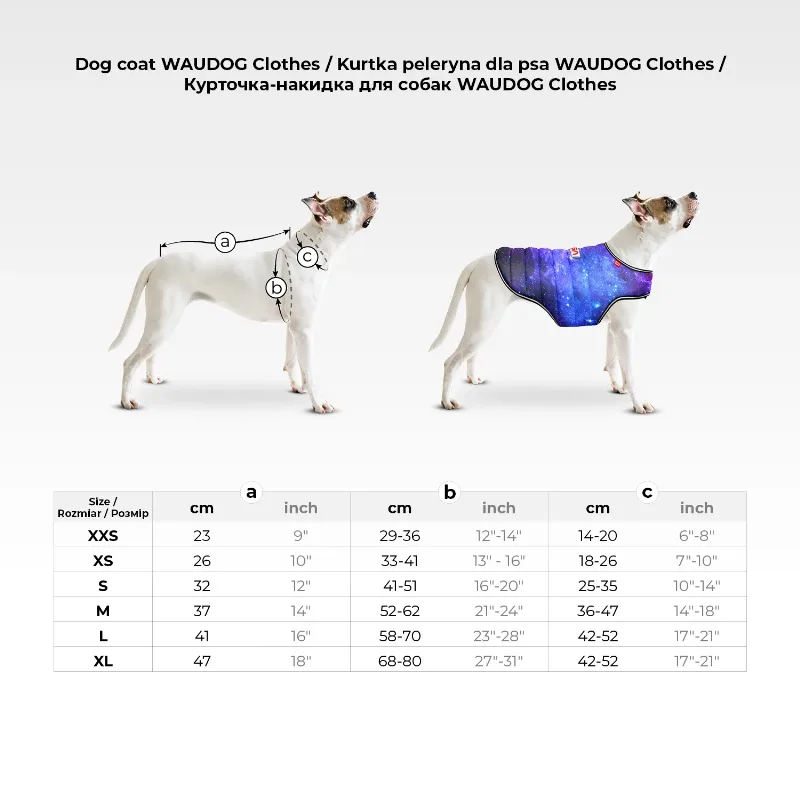 Курточка-накидка для собак світловідбивна, M WAUDOG Clothes Dog Cape Jacket