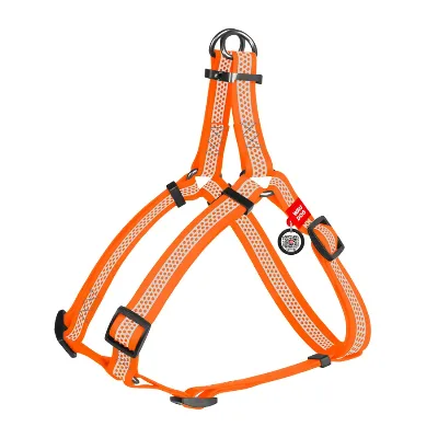 Шлея для собак водостойкая,светоотражающая, L, оранжевый WAUDOG Waterproof Harness