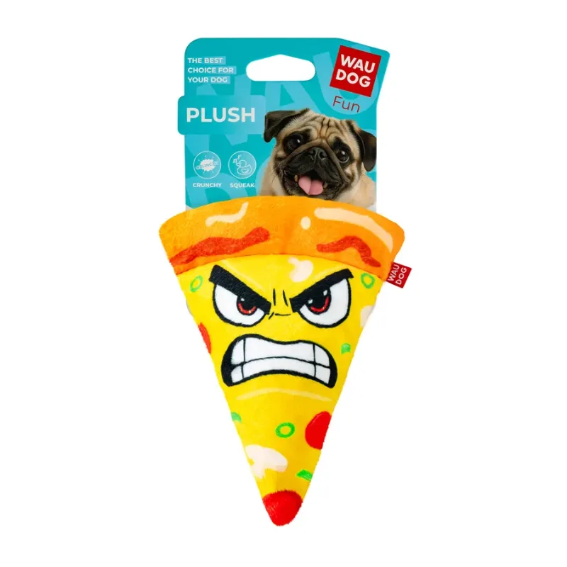 Іграшка для собак Піца, плюш WAUDOG Fun Plush Pizza Crunchy Toy