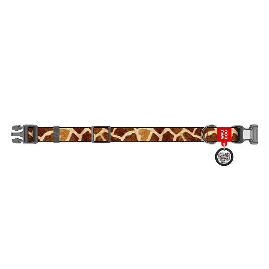Нашийник для собак нейлоновий «Жираф», M WAUDOG Nylon Collar Giraffe