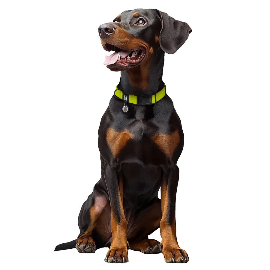 Ошейник для собак водостойкий, XL, лимонный WAUDOG Magnet Collar