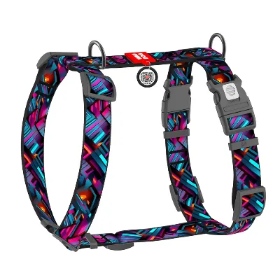 Шлея для собак анатомічна H-подібна «Нескінченні світи», XL WAUDOG Nylon Anatomic Harness Endless Worlds