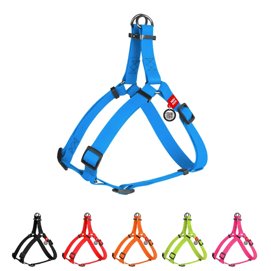 Шлея для собак водостійка, L, блакитний WAUDOG Waterproof Harness