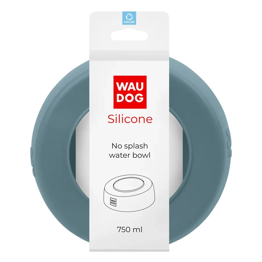 Миска-непроливайка, 750 мл, сірий WAUDOG Silicone Bowl