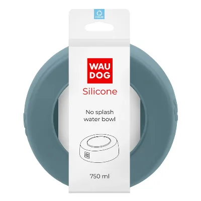 Миска-непроливайка, 750 мл, серый WAUDOG Silicone Bowl