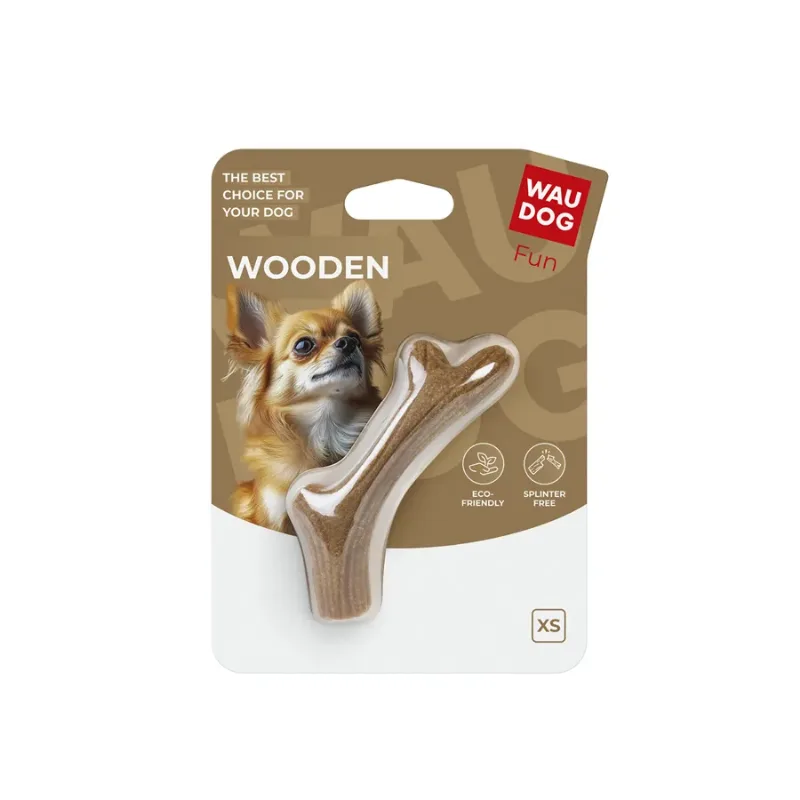Игрушка для собак Рог, 10 см, XS WAUDOG Fun Wooden Horn Chew Toy