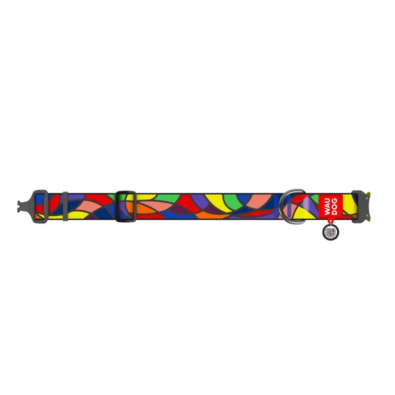 Ошейник для собак нейлоновый «Витраж», XXL WAUDOG Nylon Collar Stained Glass