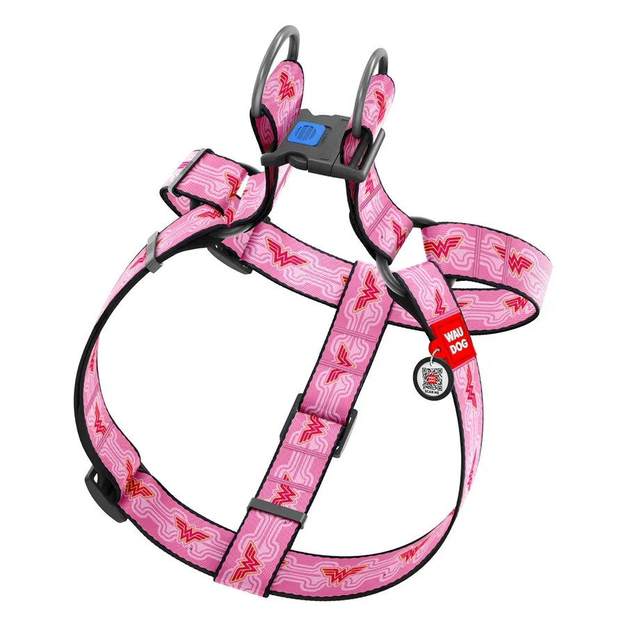Шлея для собак «Чудо-женщина 1», XL WAUDOG Nylon Harness Wonder Woman 1