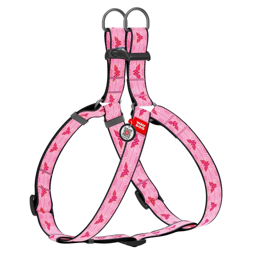 Шлея для собак «Чудо-жінка 1», M WAUDOG Nylon Anatomic Harness Wonder Woman 1