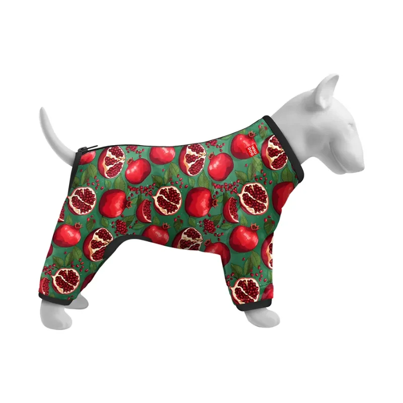 Ветровка для собак «Гранаты», S40 WAUDOG Clothes Dog Windbreaker Pomegranates