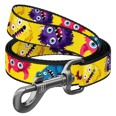 Поводок для собак нейлоновый «Мохнатые монстры», 25 мм × 300 см, L-XXL WAUDOG Nylon Leash Furry Monsters