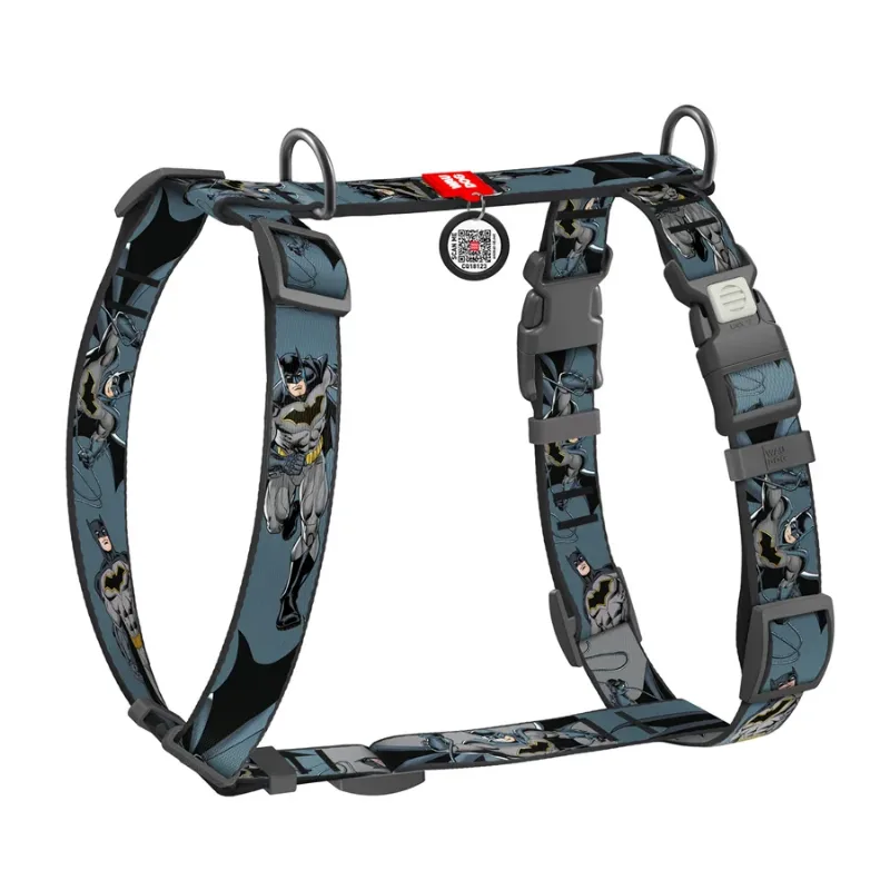 Шлея для собак анатомічна H-подібна «Тінь Бетмена», L WAUDOG Nylon DC Comics Harness Batman Shadow