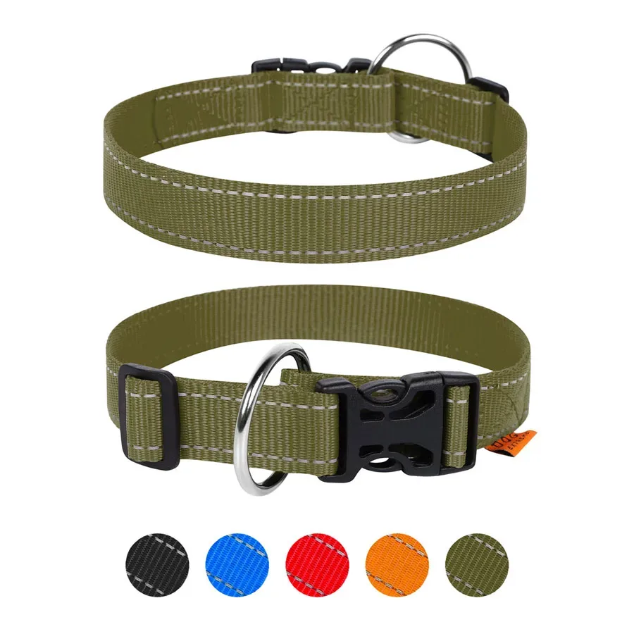 Нашийник з нейлону регульований, M, хакі Dog Extreme Collar