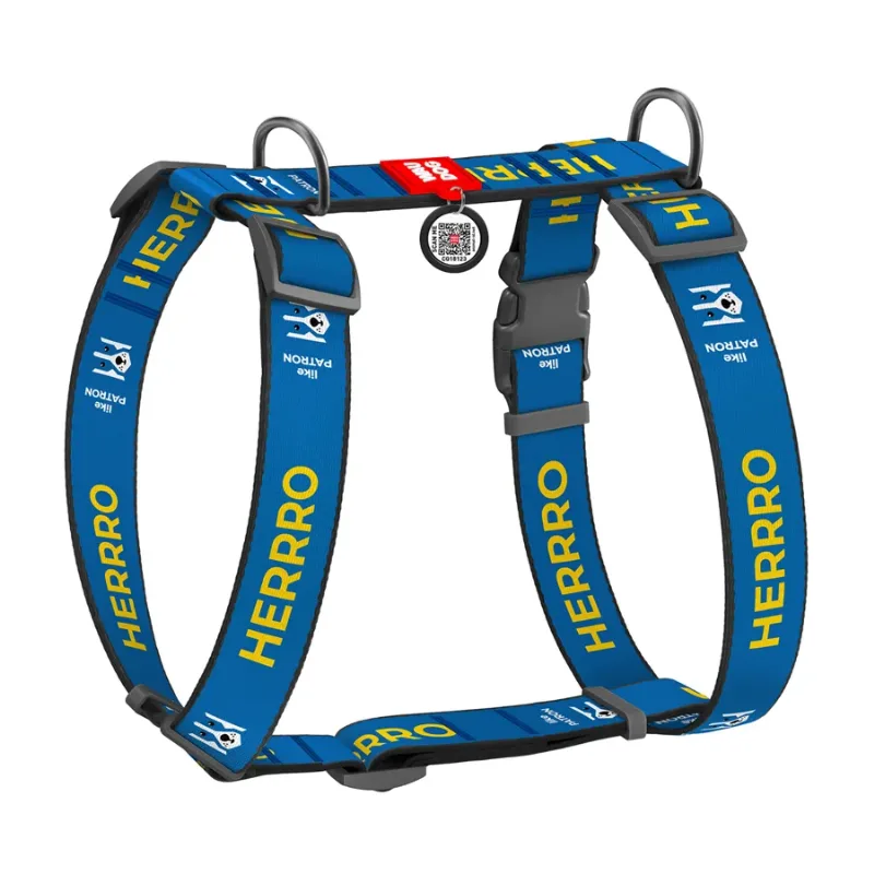 Шлея для собак анатомічна H-подібна «Патрон», XL WAUDOG Nylon Anatomic Harness Patron