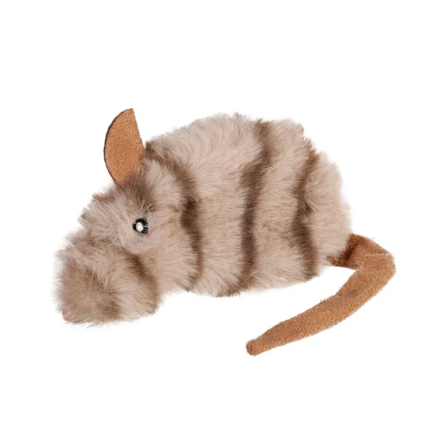 Іграшка для котів Мишка, штучне хутро, 10 см GiGwi Refillable Catnip Mouse Teaser Wand