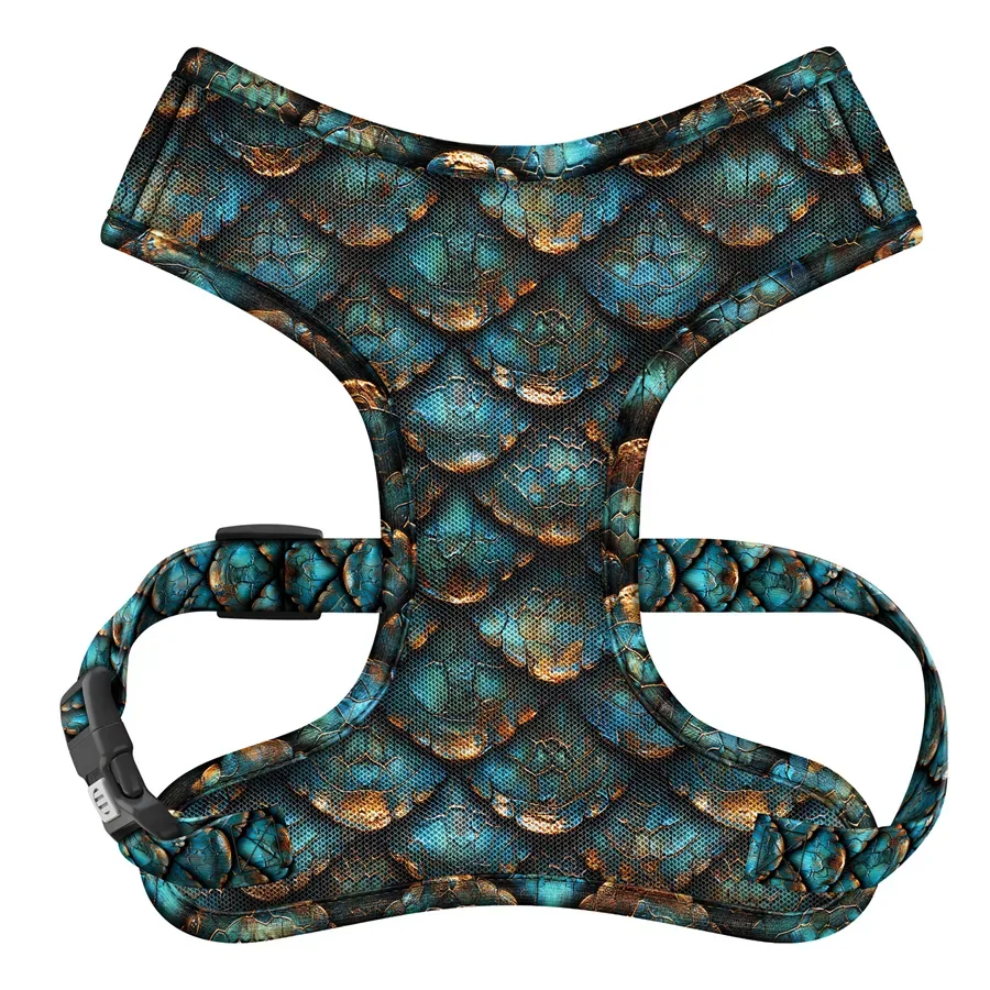 Шлея для собак дихаюча «Луска», M WAUDOG Mesh Soft Harness Scales