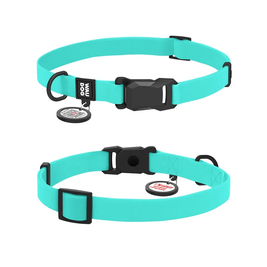 Нашийник для собак водостійкий, S, тіффані WAUDOG Magnet Collar