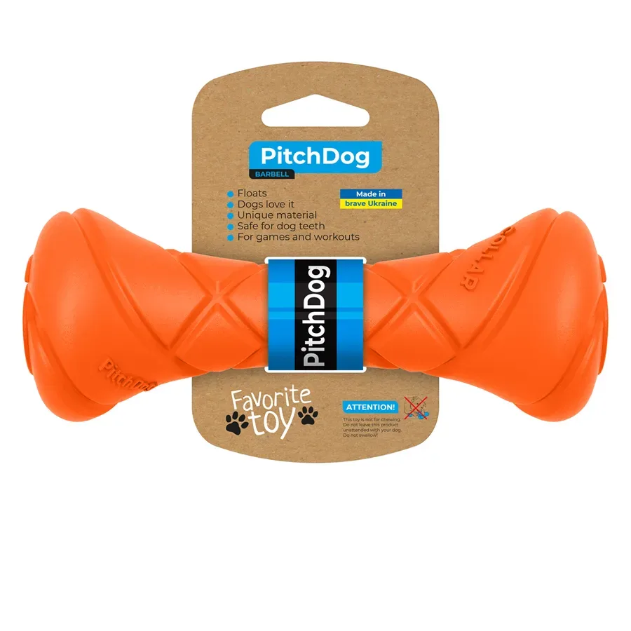 Игровая гантель для апортировки, оранжевый PitchDog Dumbbell