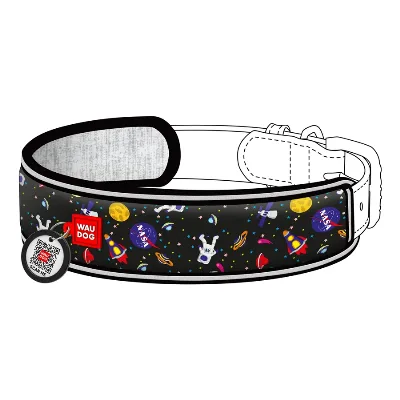 Ергономічна накладка на нашийник, для ширини нашийника 15-20 мм «NASA», S-M WAUDOG Nylon Collar Pad NASA