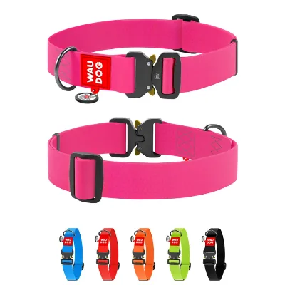 Нашийник для собак водостійкий, металева пряжка, XXL, рожевий WAUDOG Waterproof Collar