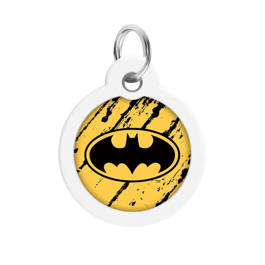 Адресник для собак і котів металевий, коло «Бетмен ескіз», L WAUDOG Smart ID Tag Batman Sketch