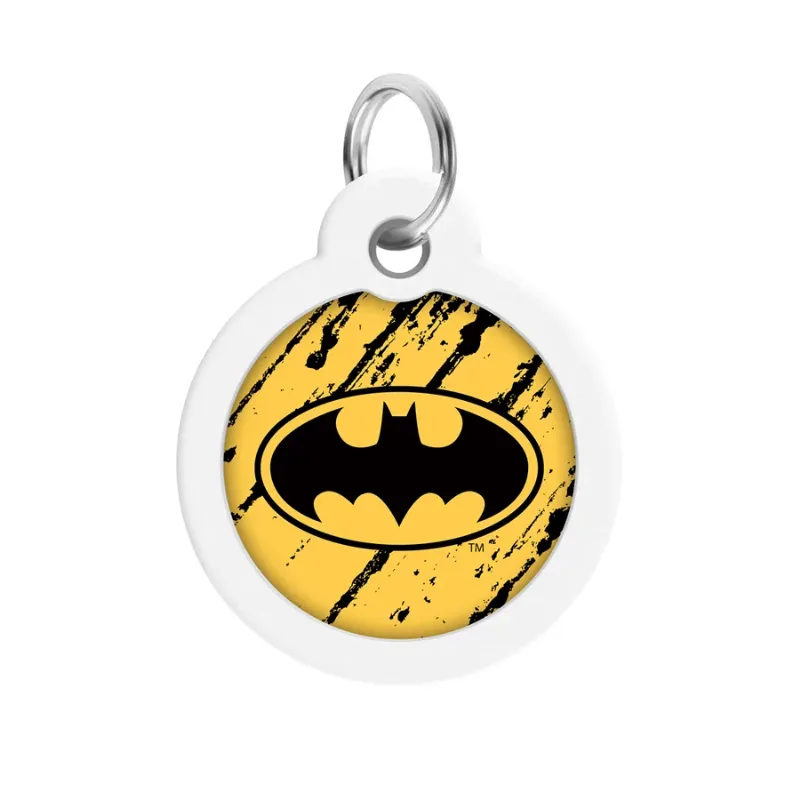 Адресник для собак і котів металевий, коло «Бетмен ескіз», L WAUDOG Smart ID Tag Batman Sketch