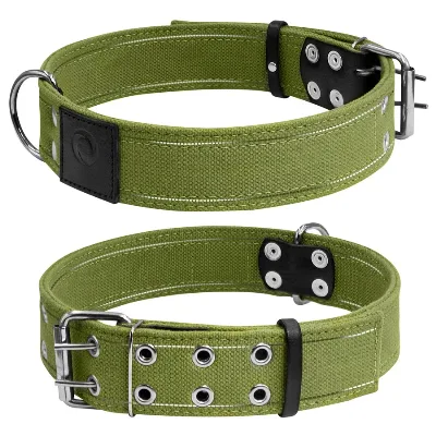 Нашийник для собак бавовняна тасьма Брезент подвійний, XL Collar Canvas Collar
