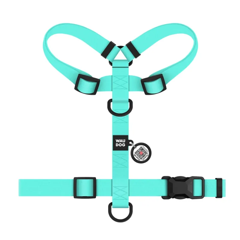 Шлея для собак водостійка анатомічна Н-подібна, M, тіффані WAUDOG Magnet Harness
