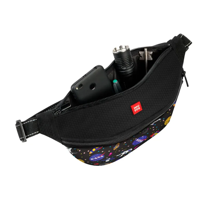 Поясная сумка-бананка для корма и аксессуаров, размер 33*17*10 см «NASA» WAUDOG Family Waist Bag NASA