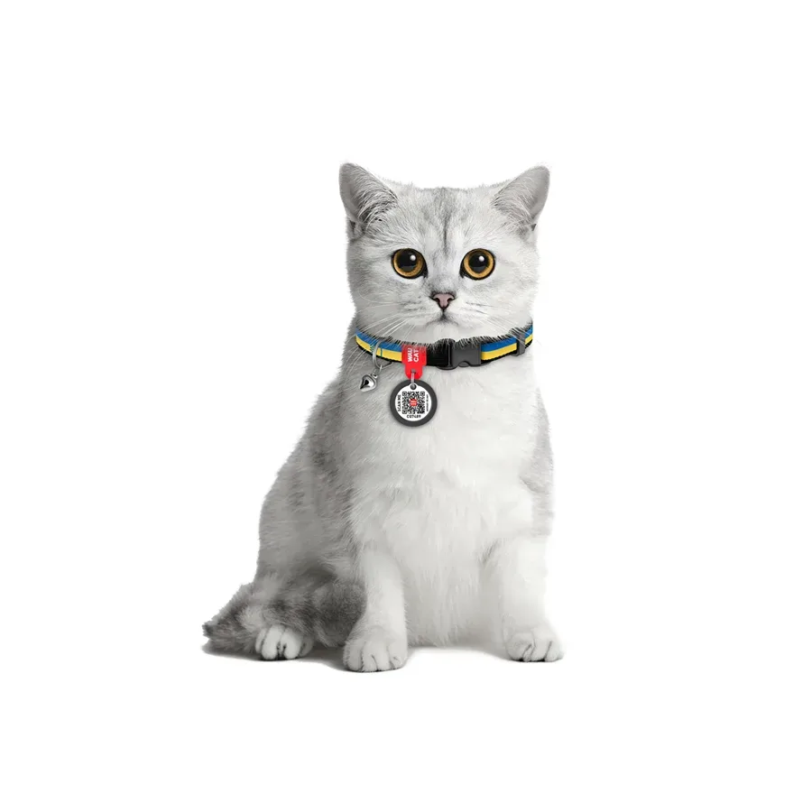 Ошейник для котов нейлоновый «Colors of freedom», XS WAUCAT Nylon Collar Colors of Freedom