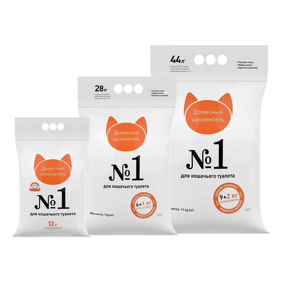 Деревний наповнювач, 9+2кг SuperCat No.1 Cat Litter