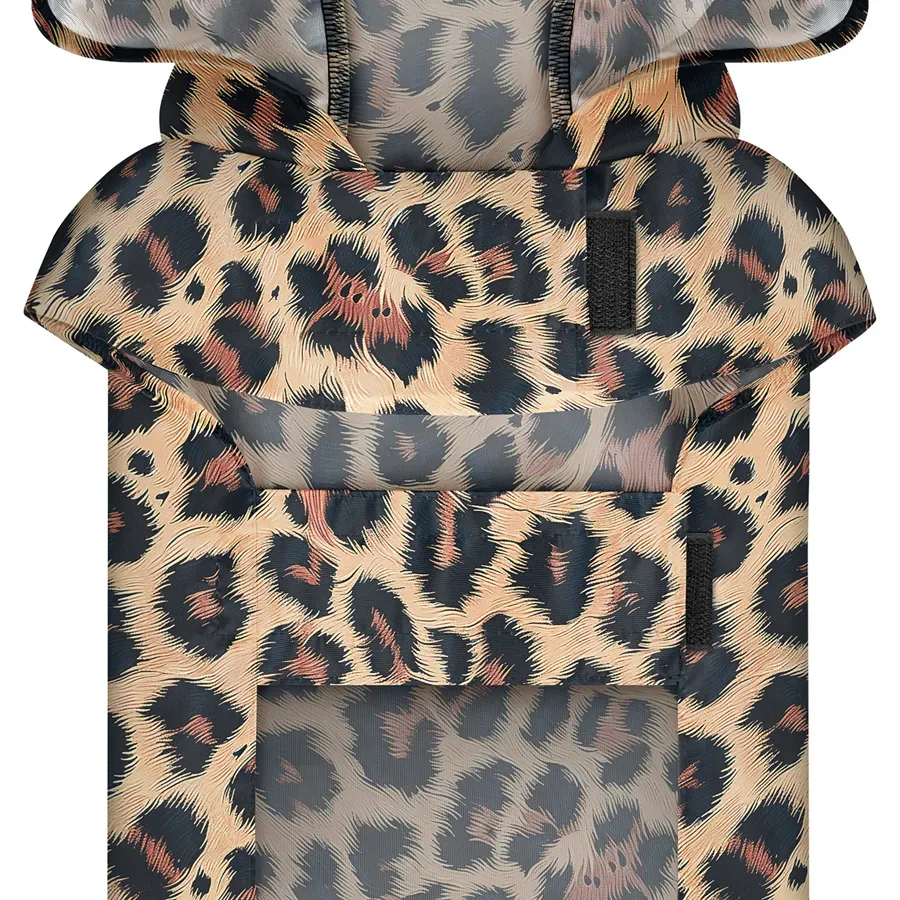 Дощовик-накидка з капюшоном для собак «Леопард», XXS WAUDOG Clothes Dog Raincoat Leopard