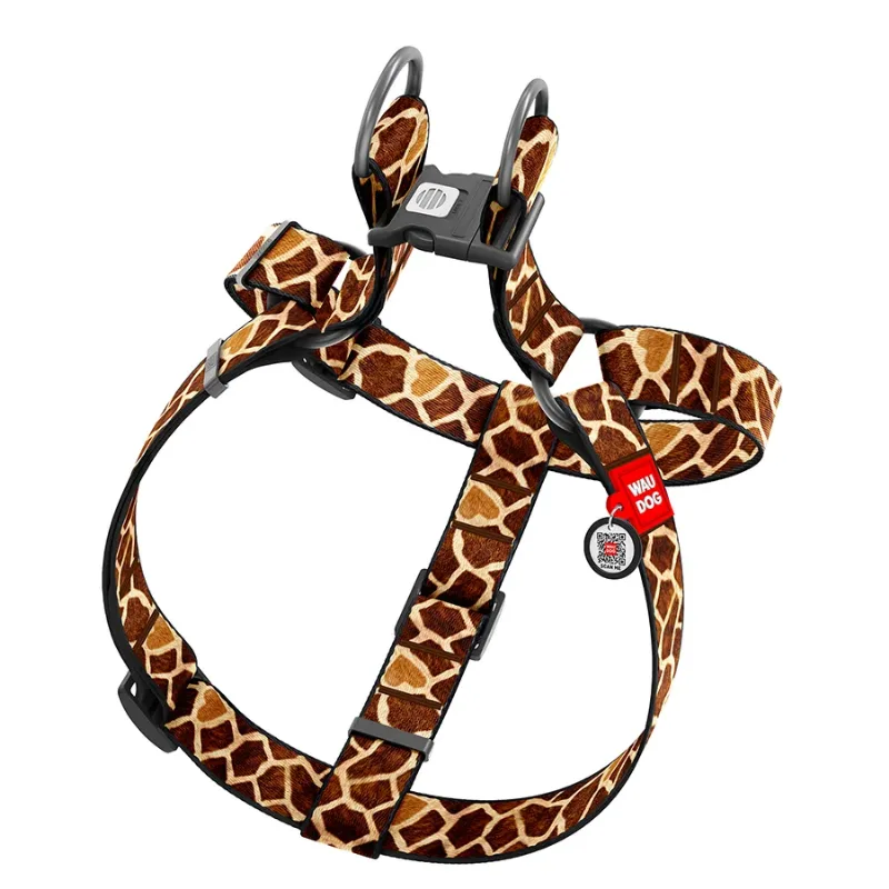 Шлея для собак «Жираф», XL WAUDOG Nylon Harness Giraffe