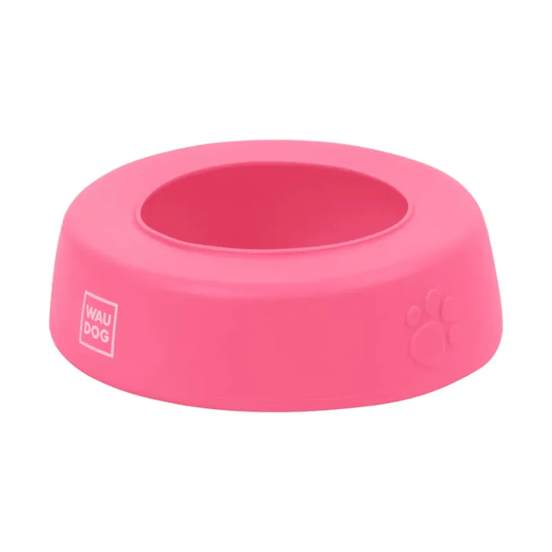Миска-непроливайка 1 л, рожевий WAUDOG Silicone Bowl