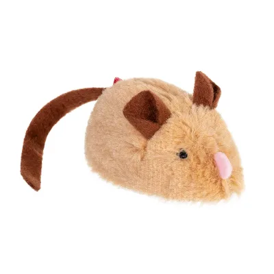 Іграшка для котів Інтерактивна мишка, штучне хутро, 9 см GiGwi Speedy Catch Mouse Interactive Toy