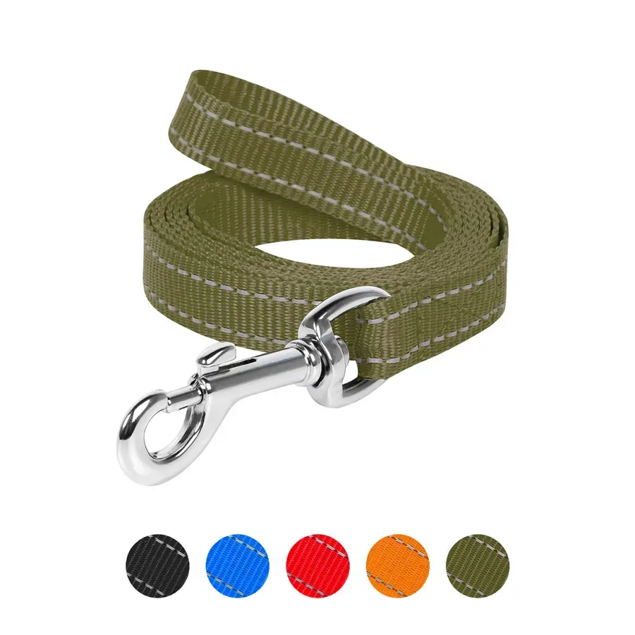 Повідець з нейлону, 14 мм × 150 см, S, хакі Dog Extreme Leash