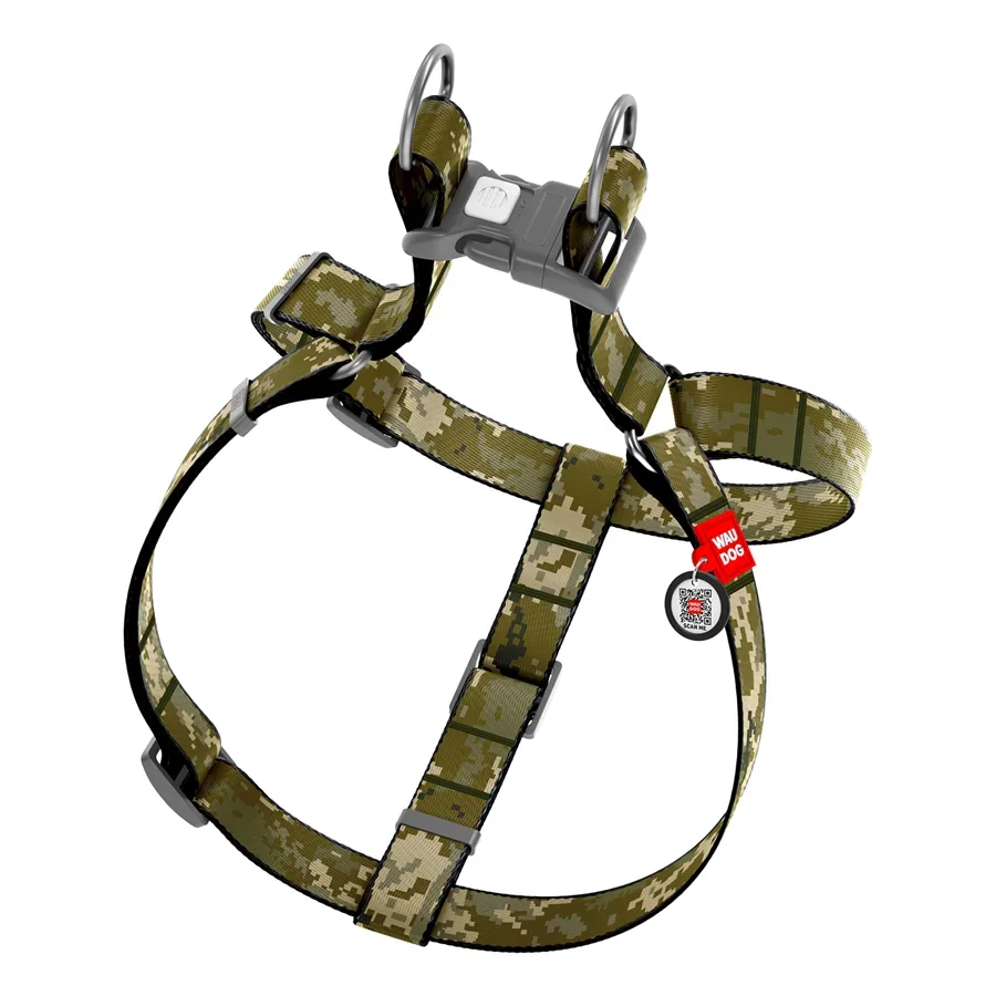 Шлея для собак «Мілітарі», S WAUDOG Nylon Harness Military