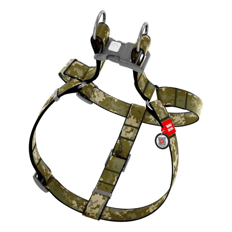 Шлея для собак «Мілітарі», S WAUDOG Nylon Harness Military