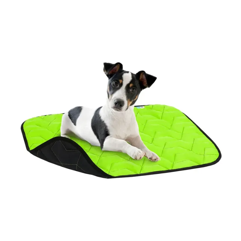 Підстилка для собак, салатова-чорна, 100х70 см, L AiryVest Pet Mat
