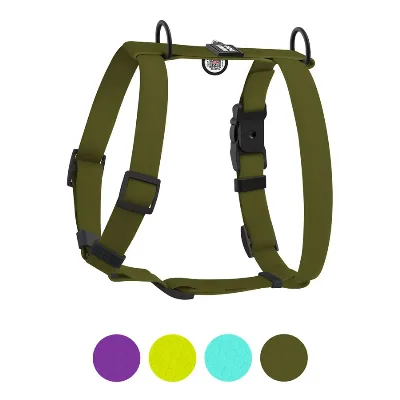 Шлея для собак водостійка анатомічна Н-подібна, M, хакі WAUDOG Magnet Harness
