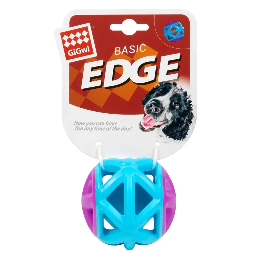 Іграшка для собак М'яч, блакитний, гума, 9 см GiGwi Basic EDGE Ball Toy