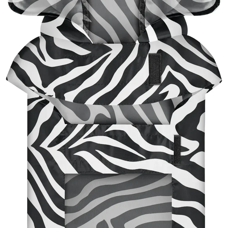 Дощовик-накидка з капюшоном для собак «Зебра», XL WAUDOG Clothes Dog Raincoat Zebra